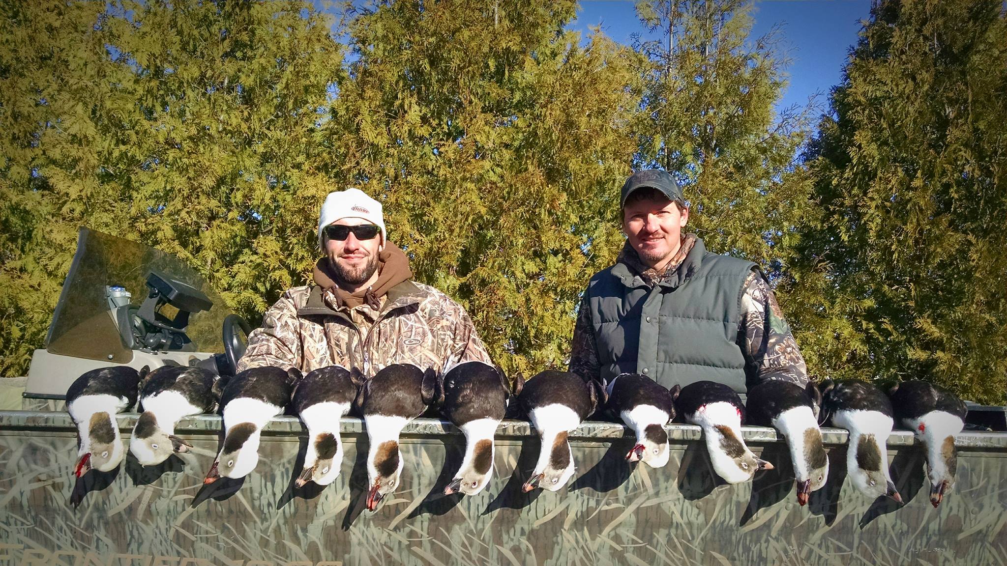 Duck Hunting Wisconsin Green Bay Old Squaw and Diver Duck Layout Boat